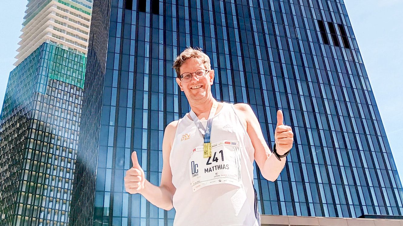 Spendenaktion Treppensteigen Matthias Klüh